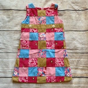 Lilly Pulitzer Sewn Patch Owl Dress Girl's Sz 4